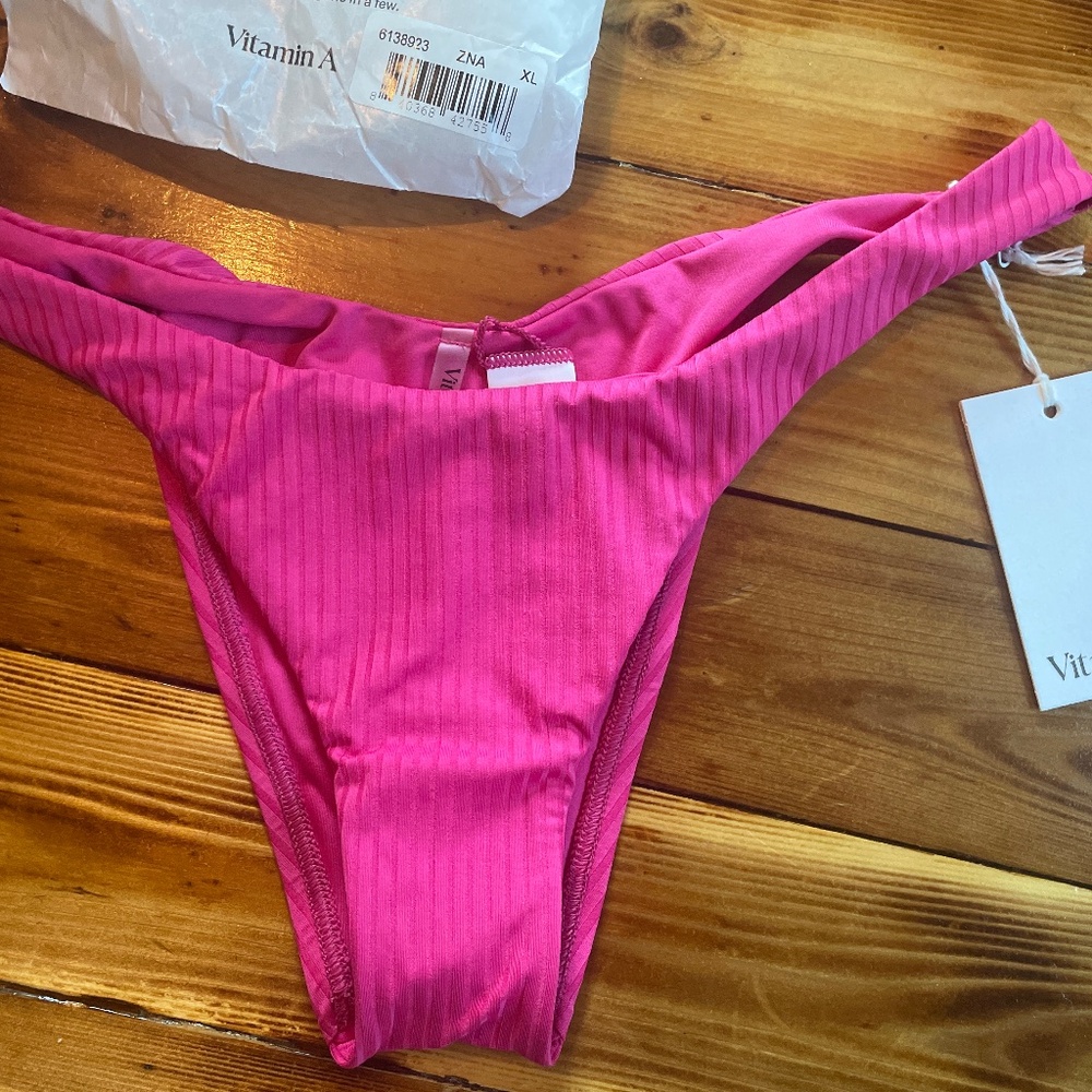 Vitamin A Zinnia California High Leg bikini bottom